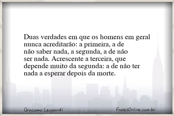 Frase de Giacomo Leopardi