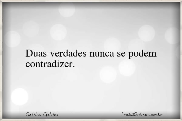 Frase de Galileu Galilei