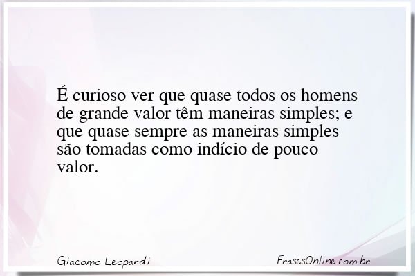 Frase de Giacomo Leopardi
