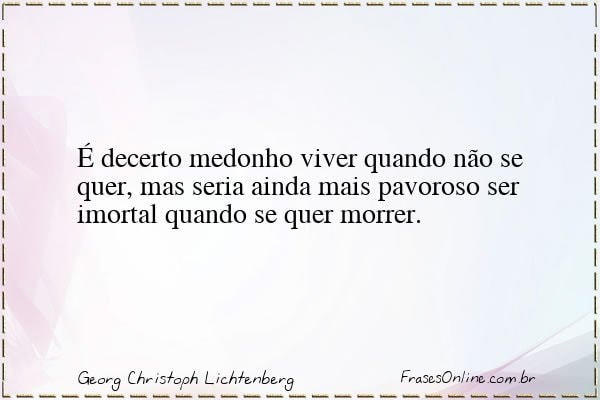 Frase de Georg Christoph Lichtenberg