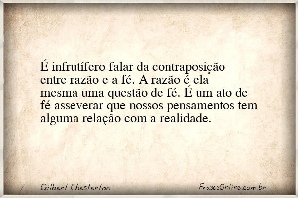 Frase de Gilbert Chesterton
