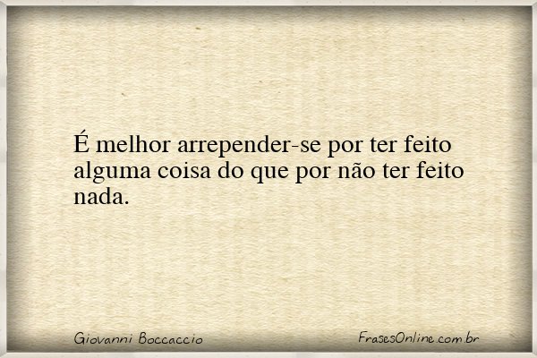 Frase de Giovanni Boccaccio