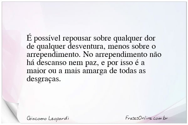 Frase de Giacomo Leopardi