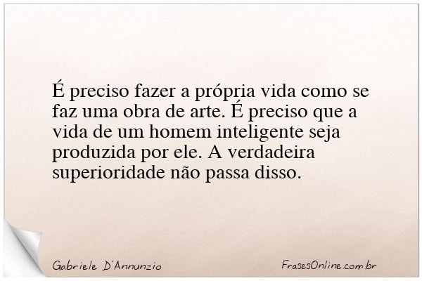 Frase de Gabriele D'Annunzio