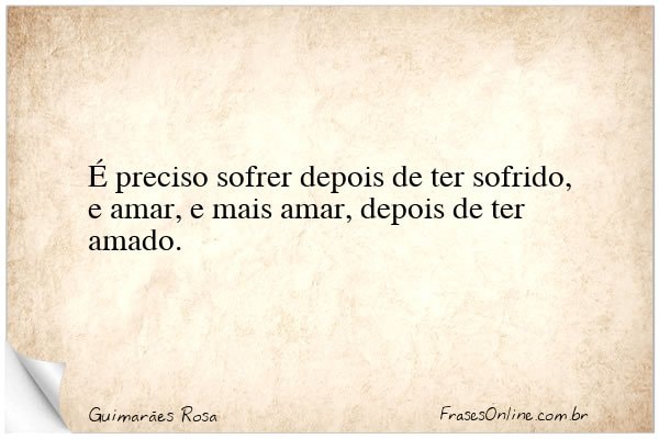 Frase de Guimarães Rosa