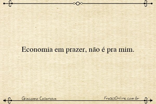 Frase de Giacomo Casanova