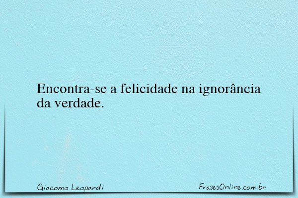 Frase de Giacomo Leopardi