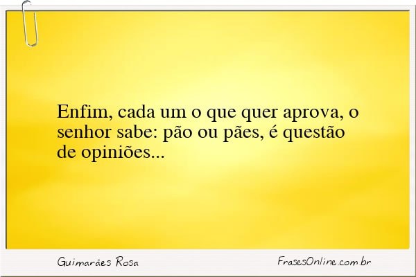 Frase de Guimarães Rosa