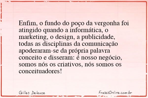 Frase de Gilles Deleuze