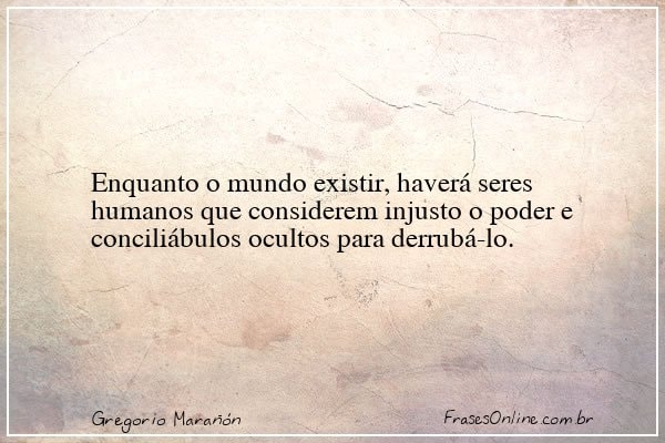 Frase de Gregorio Marañón