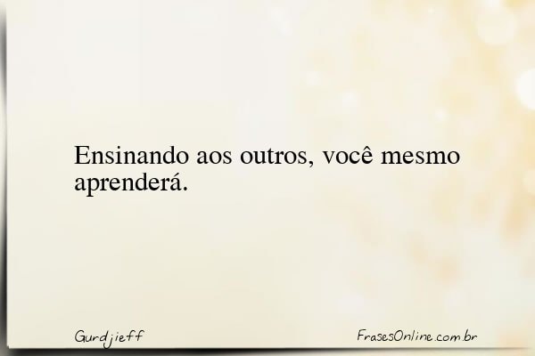 Frase de Gurdjieff