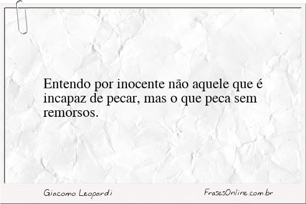 Frase de Giacomo Leopardi