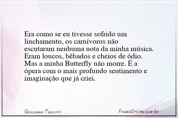 Frase de Giacomo Puccini