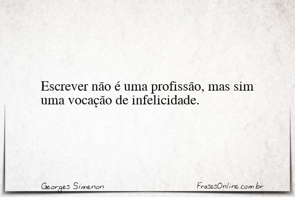 Frase de Georges Simenon