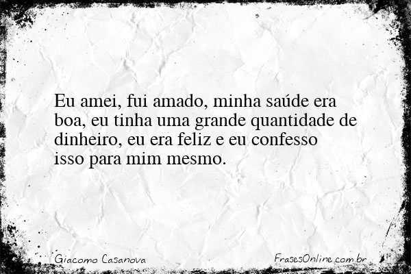 Frase de Giacomo Casanova