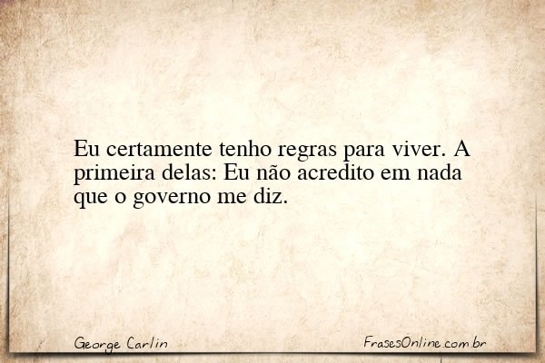Frase de George Carlin