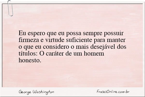 Frase de George Washington