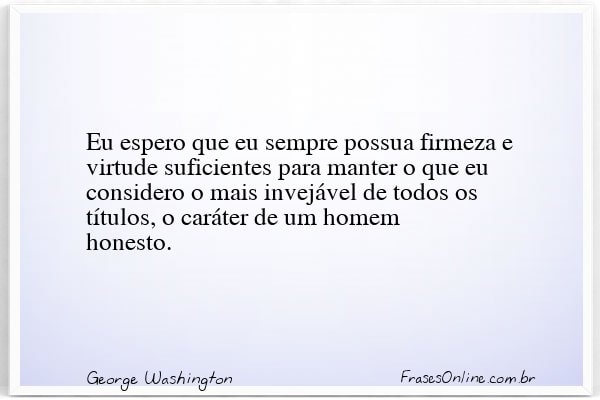 Frase de George Washington