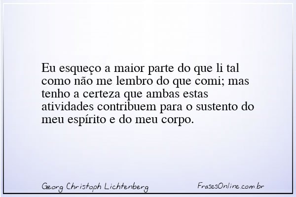 Frase de Georg Christoph Lichtenberg