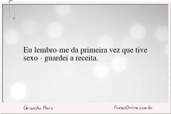 Frase de Groucho Marx