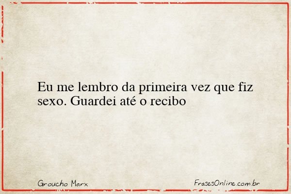 Frase de Groucho Marx