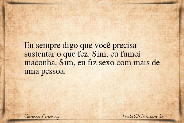 Frase de George Clooney