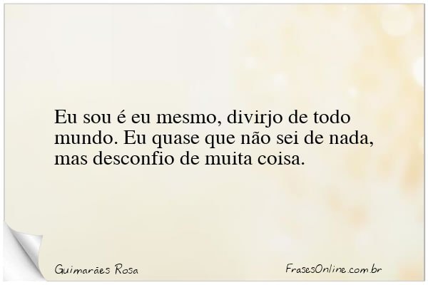 Frase de Guimarães Rosa