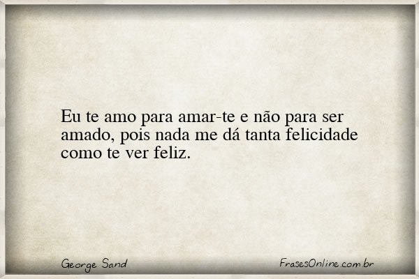 Frase de George Sand