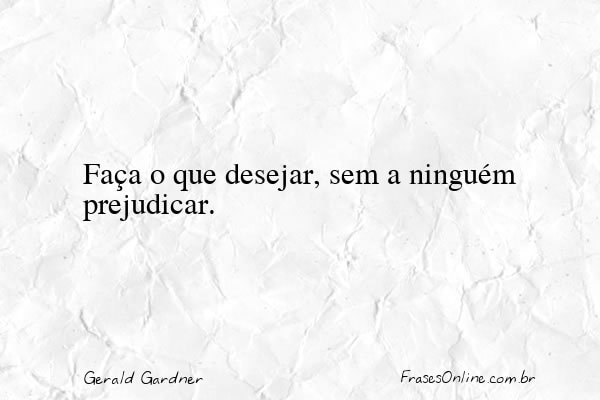 Frase de Gerald Gardner