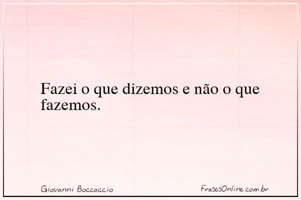 Frase de Giovanni Boccaccio