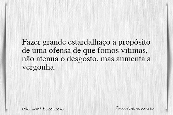 Frase de Giovanni Boccaccio