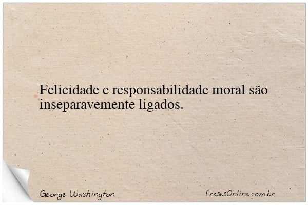 Frase de George Washington