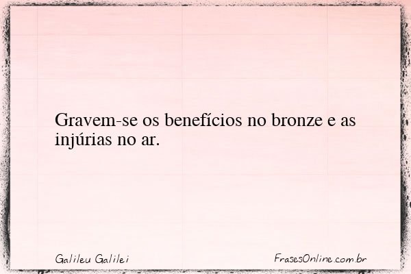 Frase de Galileu Galilei
