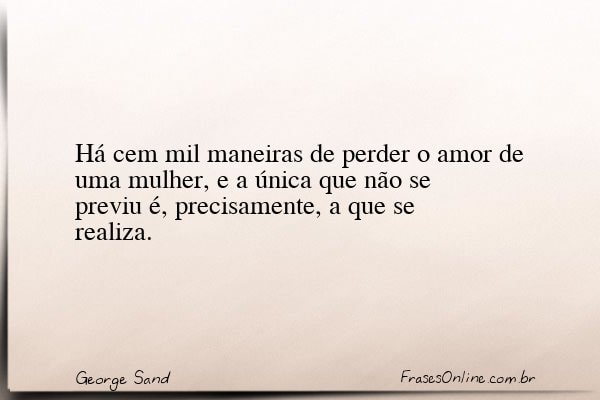 Frase de George Sand
