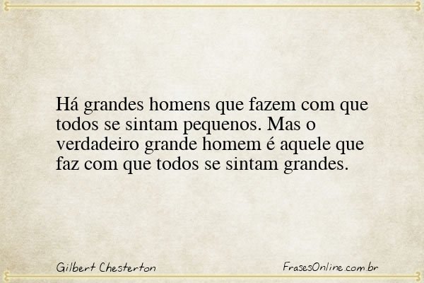 Frase de Gilbert Chesterton