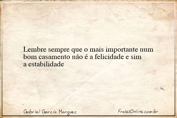 Frase de Gabriel García Marquez