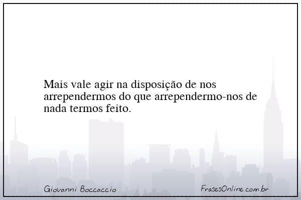 Frase de Giovanni Boccaccio