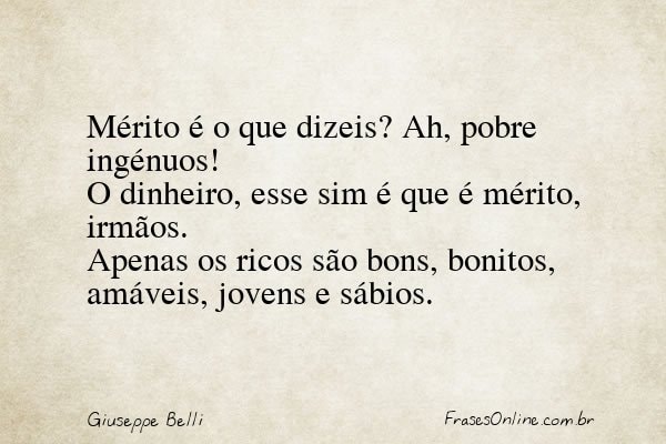 Frase de Giuseppe Belli