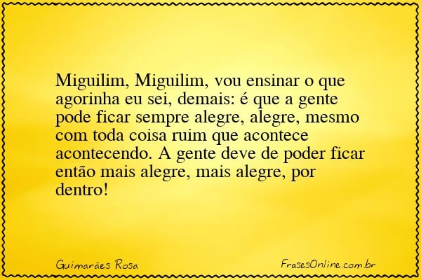 Frase de Guimarães Rosa