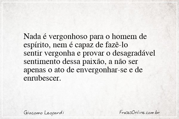 Frase de Giacomo Leopardi