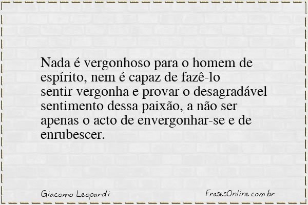 Frase de Giacomo Leopardi
