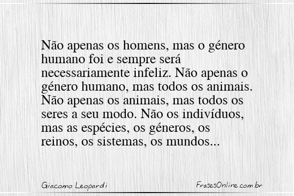 Frase de Giacomo Leopardi