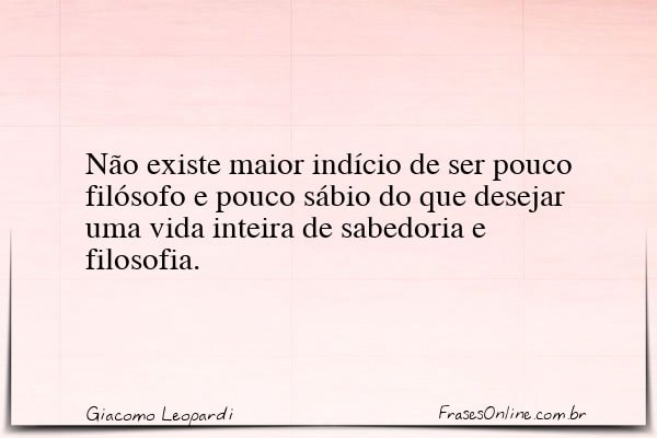 Frase de Giacomo Leopardi