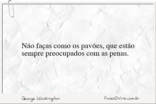 Frase de George Washington