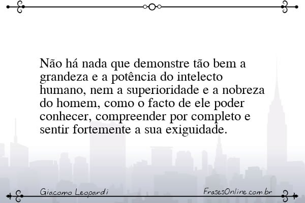 Frase de Giacomo Leopardi