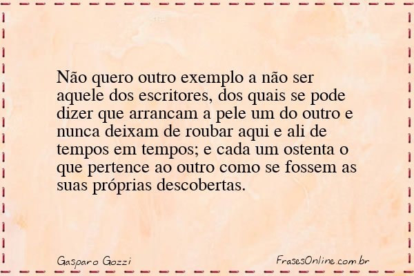 Frase de Gasparo Gozzi