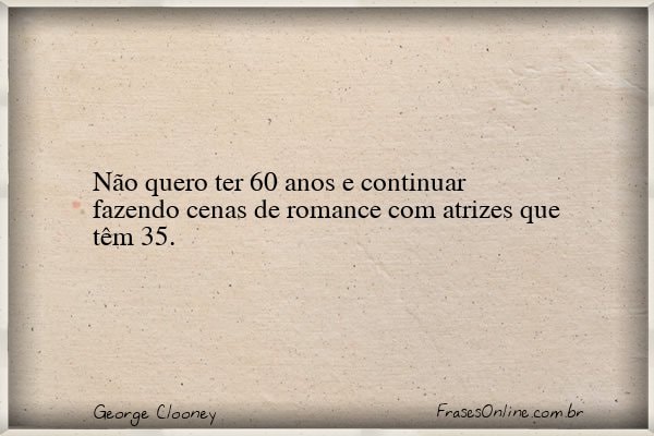 Frase de George Clooney