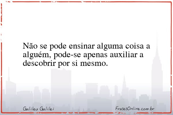 Frase de Galileu Galilei