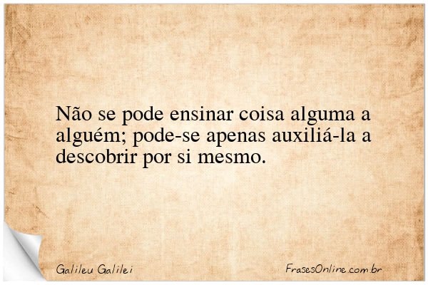 Frase de Galileu Galilei