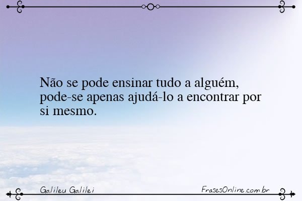 Frase de Galileu Galilei